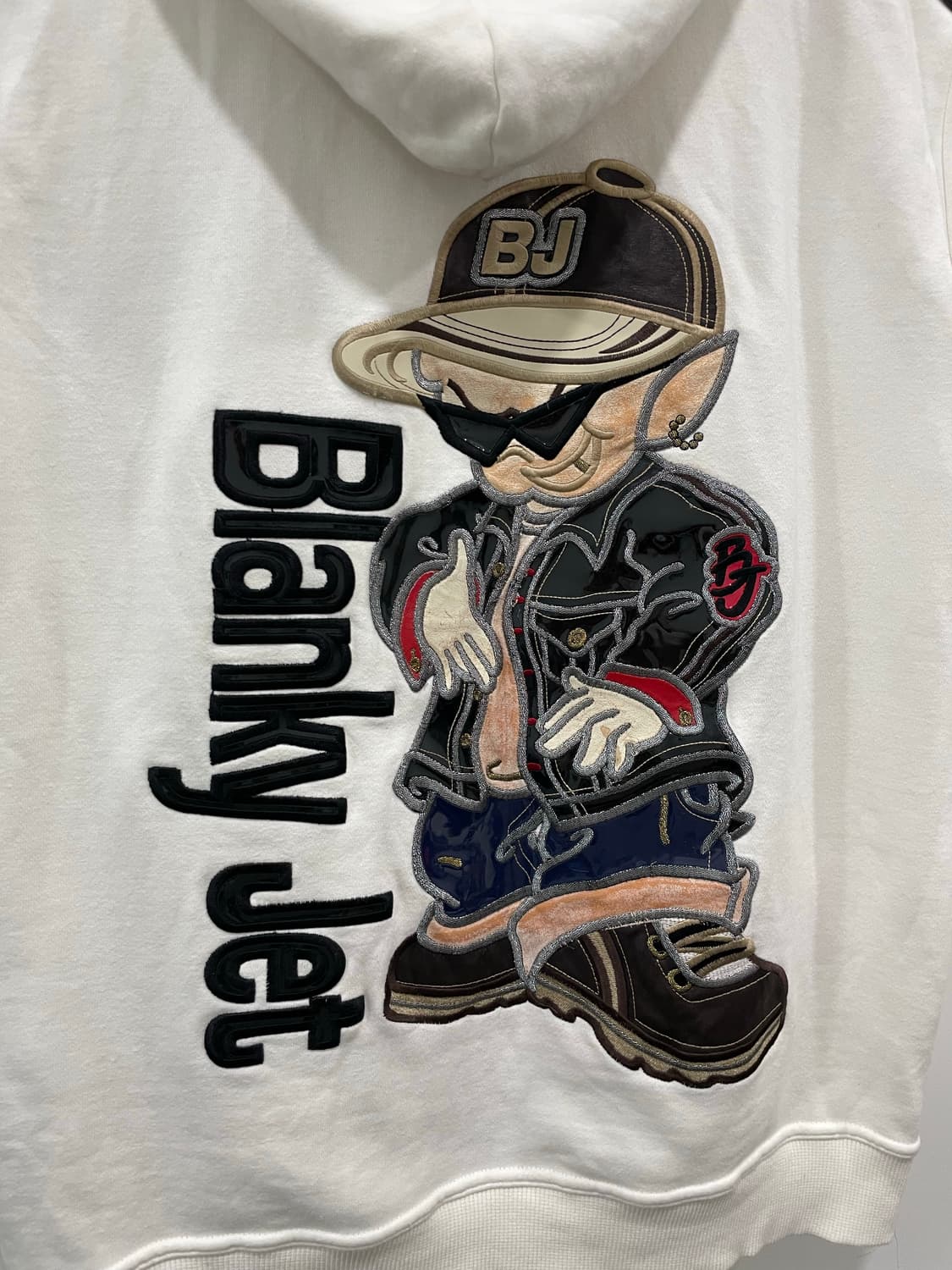 Blanky jet 올드스쿨 파이핑 에나멜 빅 로고 후드집업 상품이미지9
