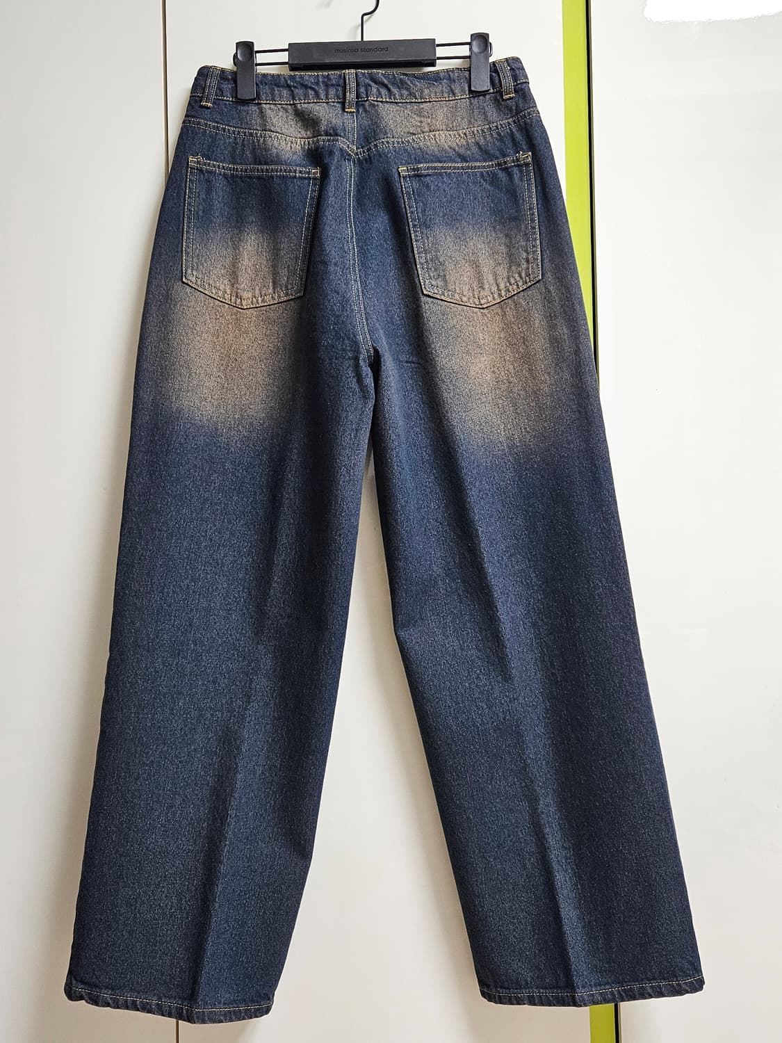 리메인세컨드 와이드 데님 옐로우 워싱 청바지 상품이미지3