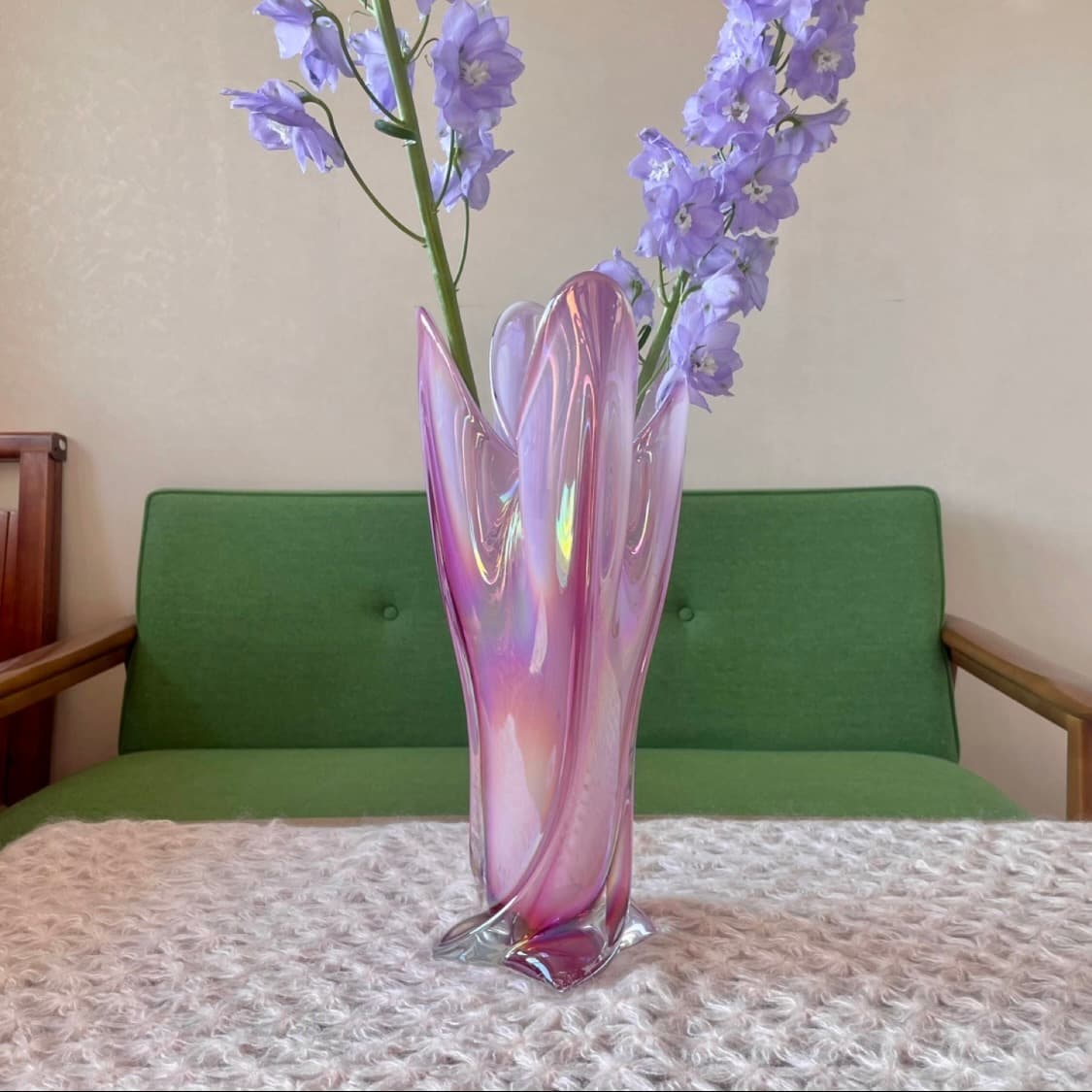 [70’s Vintage Vase] 빈티지 블로운 글라스 돌핀 유리 화병 상품이미지3