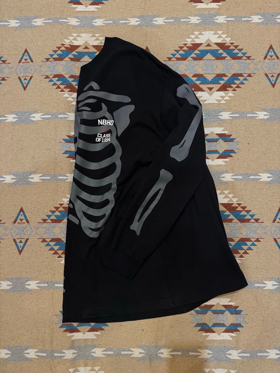 [L] 네이버후드 본 프린트 롱슬리브 블랙  상품이미지7