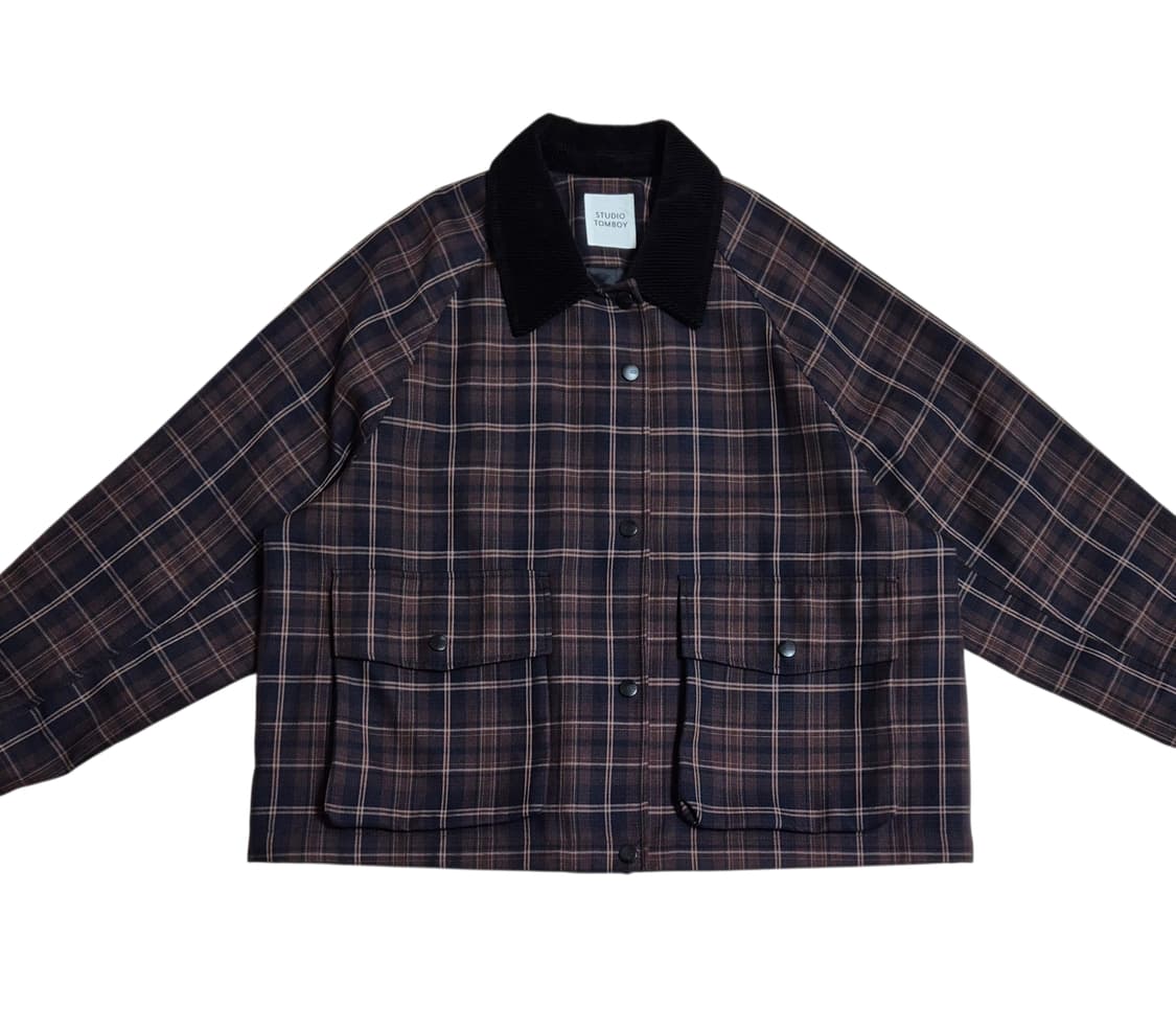 스튜디오 톰보이 타탄체크 자켓 상품이미지2