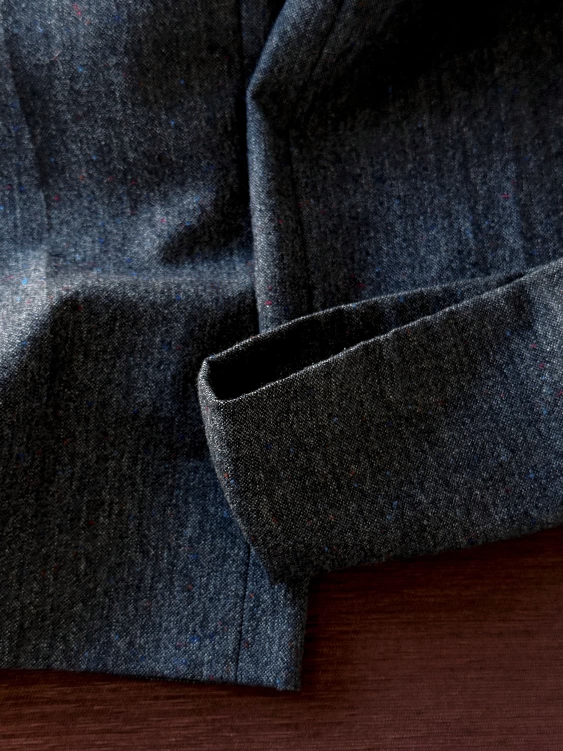 Tweed design no tuck straight slacks 상품이미지4