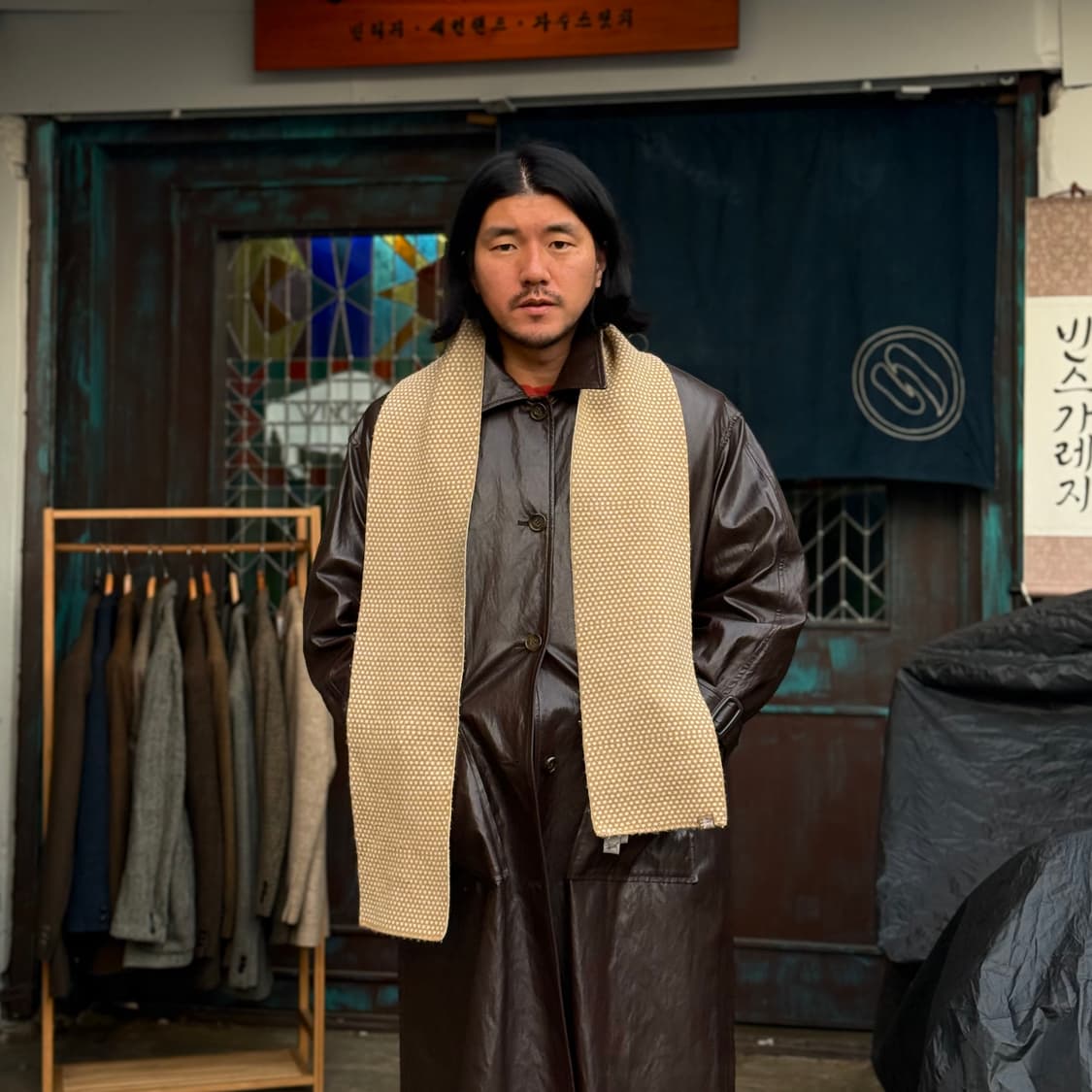 스튜디오 톰보이 PU 레더 싱글코트 F 상품이미지9