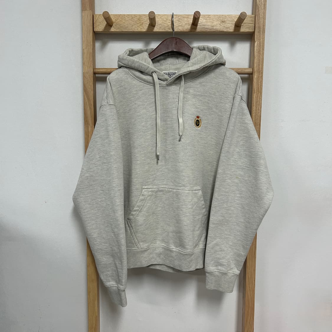 마리떼 프랑소와 저버 크레스트 로고 헤비코튼 후드티 그레이 상품이미지3