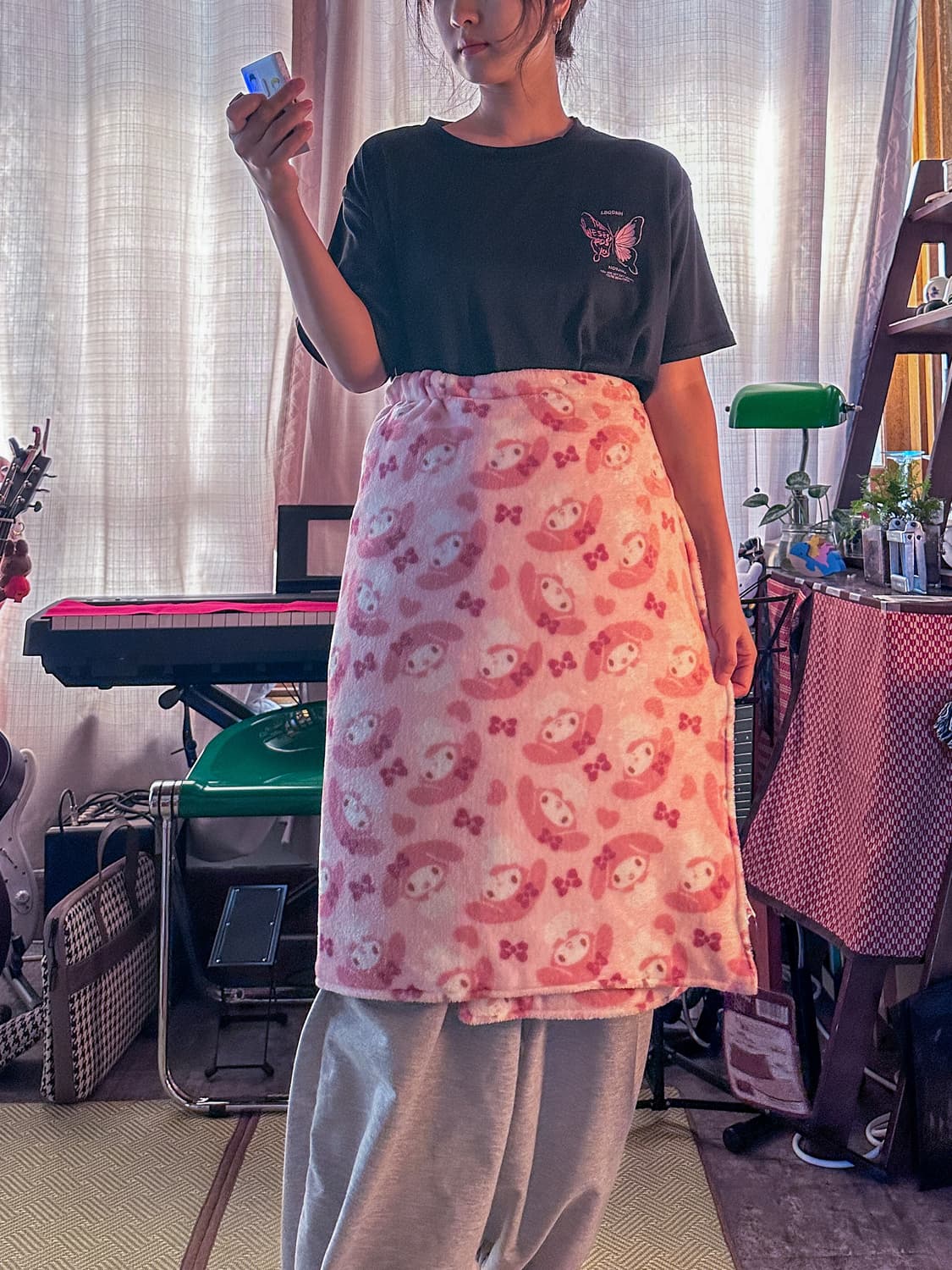 🎀헬로 키티, 마이멜로디 3way 방한 블랭킷 스커트💗 상품이미지1