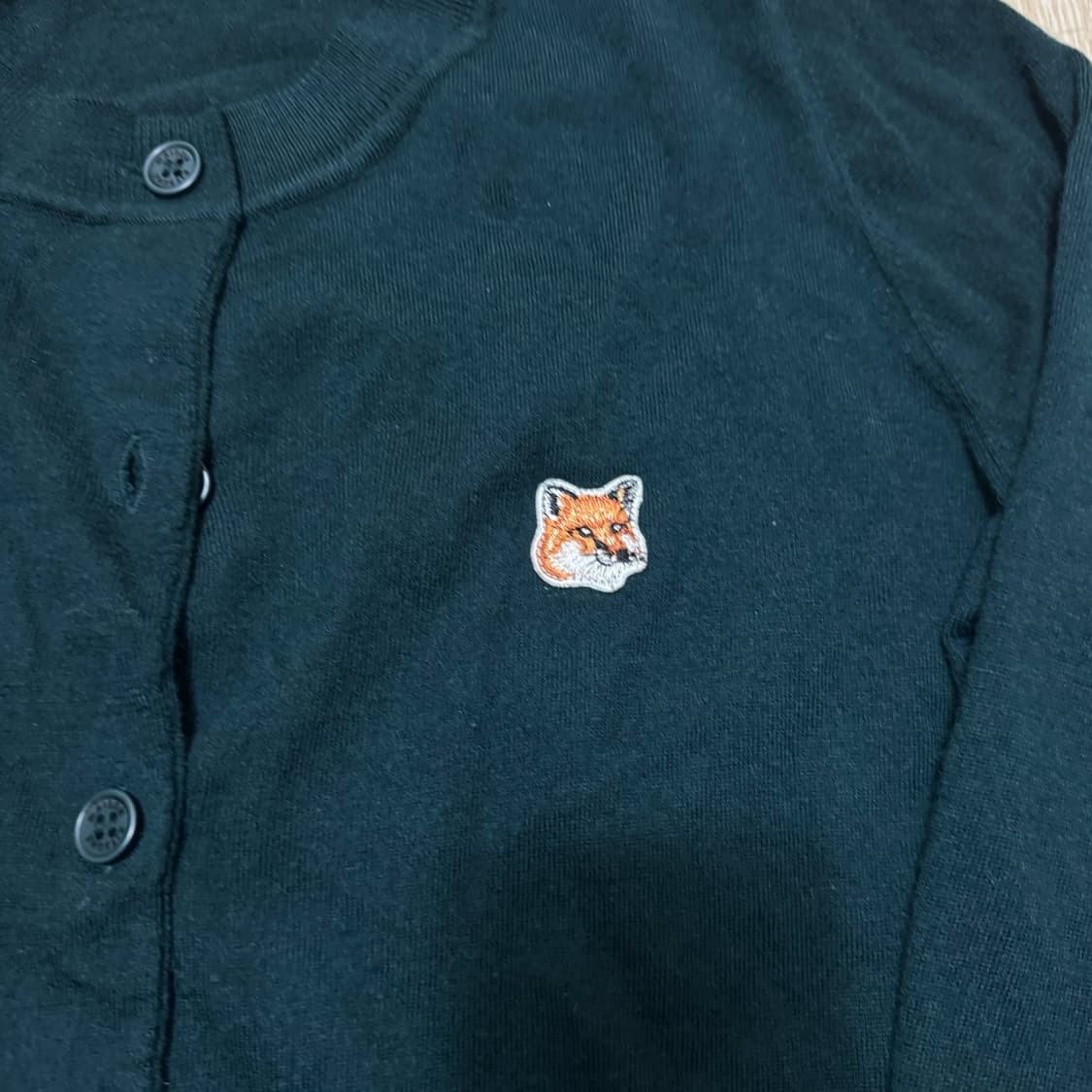 메종키츠네 폭스헤드 라운드 니트 가디건 M/95  상품이미지3