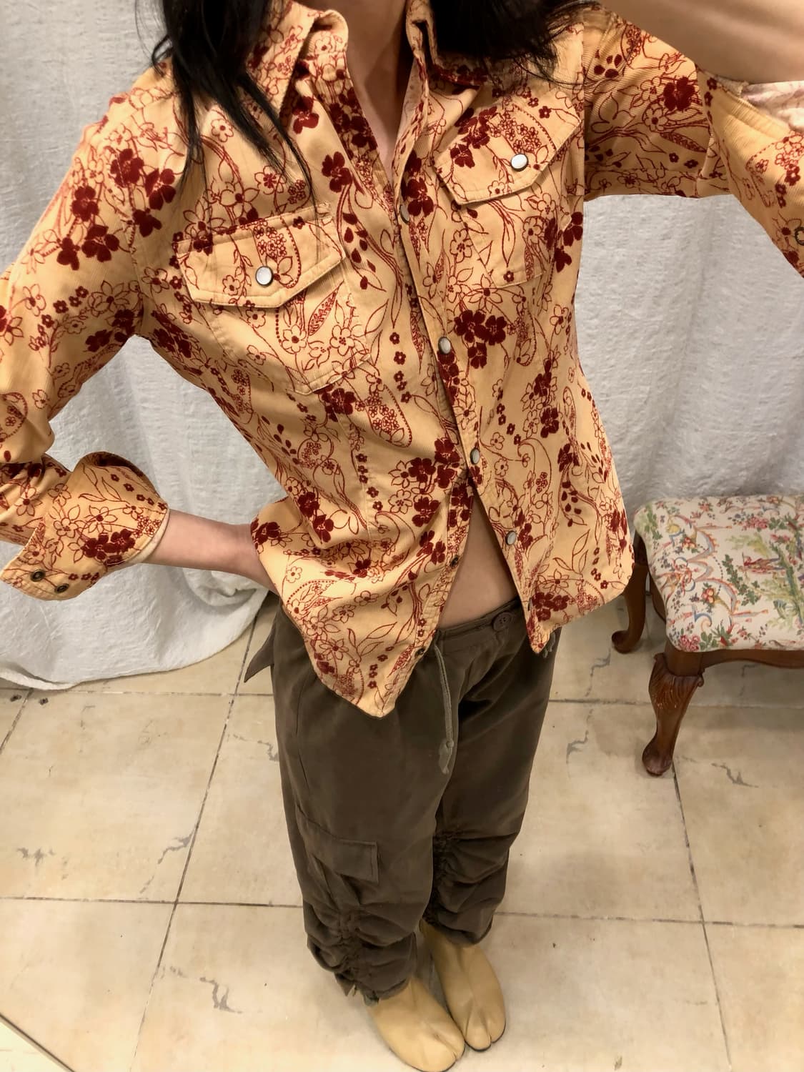 Flower corduroy shirts 상품이미지2