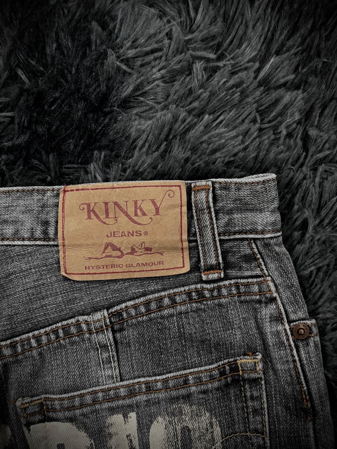 Hysteric Glamour 언발 피크 자수 흑청 데님숏스커트 상품이미지8