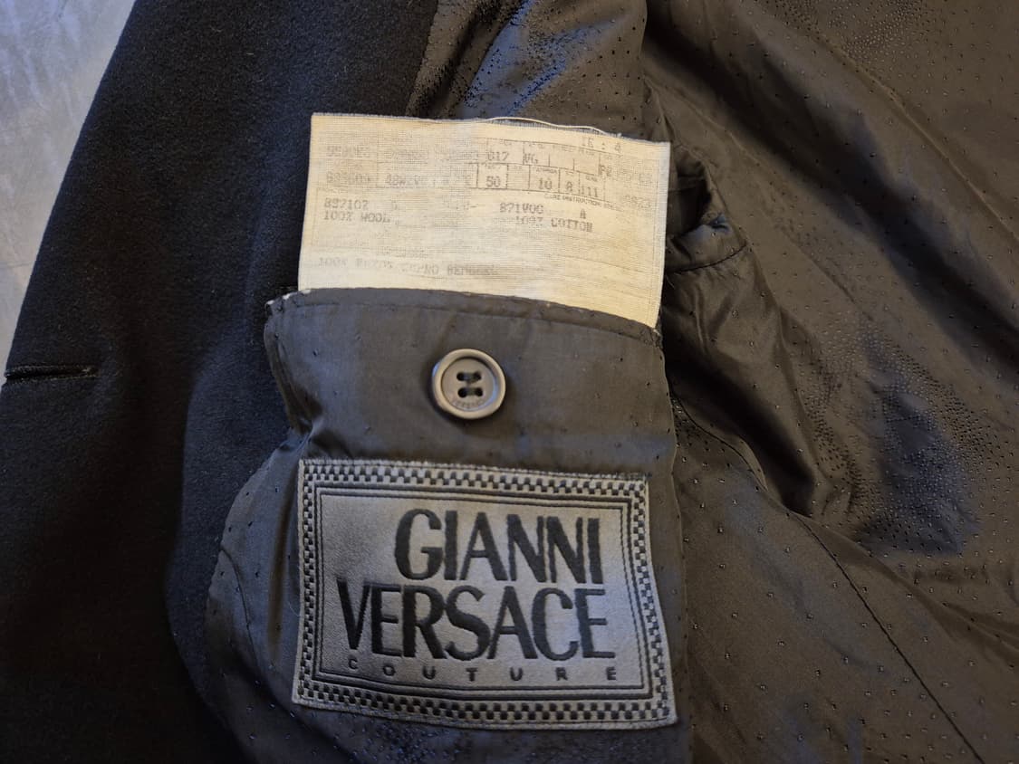 90s GIANNI VERSACE 울 더블 롱코트 상품이미지10