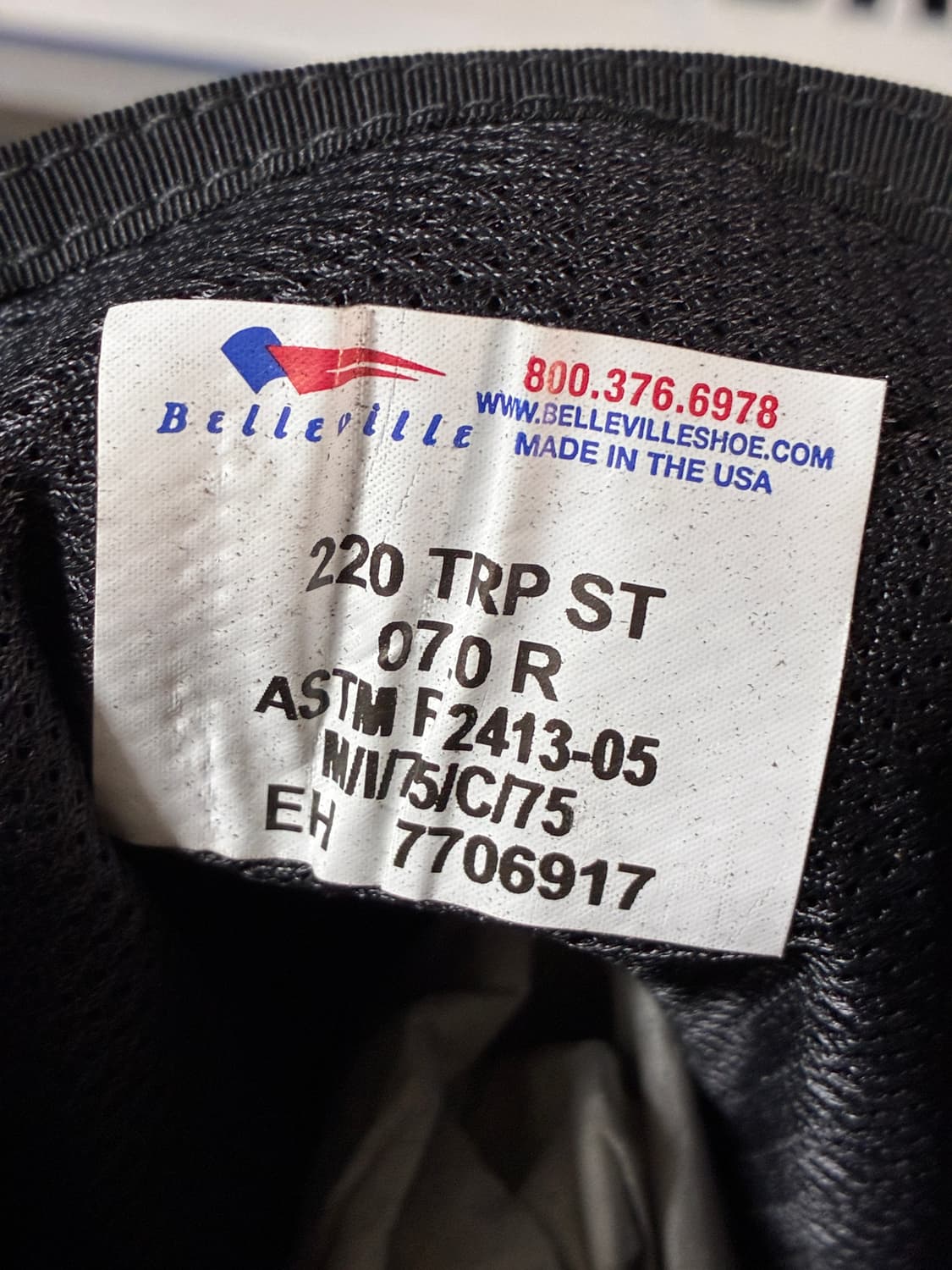 미군 군화 베르빌 (255mm)/ 작업화 안전화 스틸토 상품이미지6