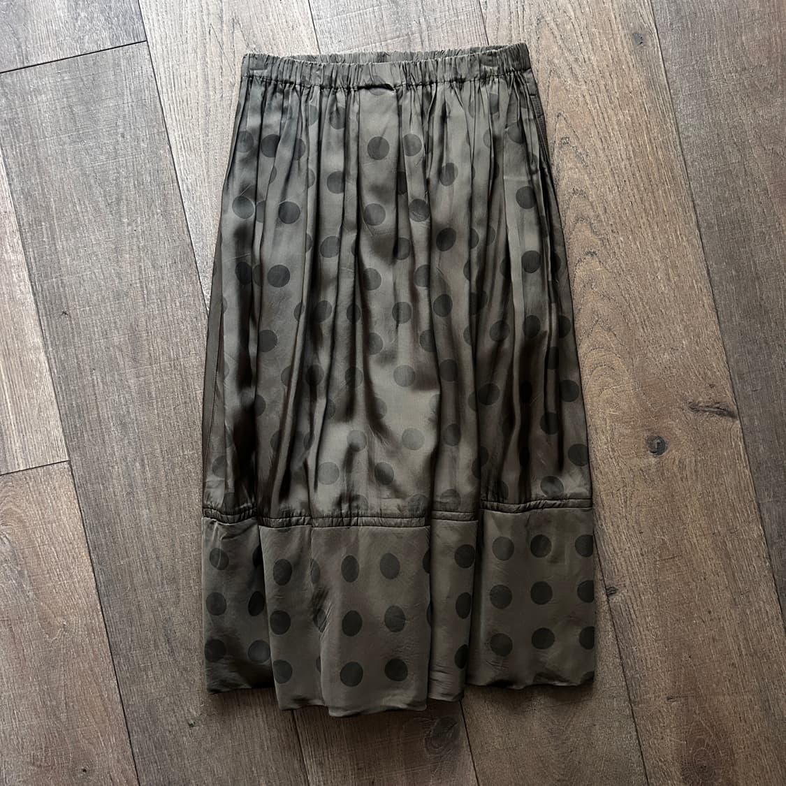 Dot Padded Shirring Skirt 상품이미지9