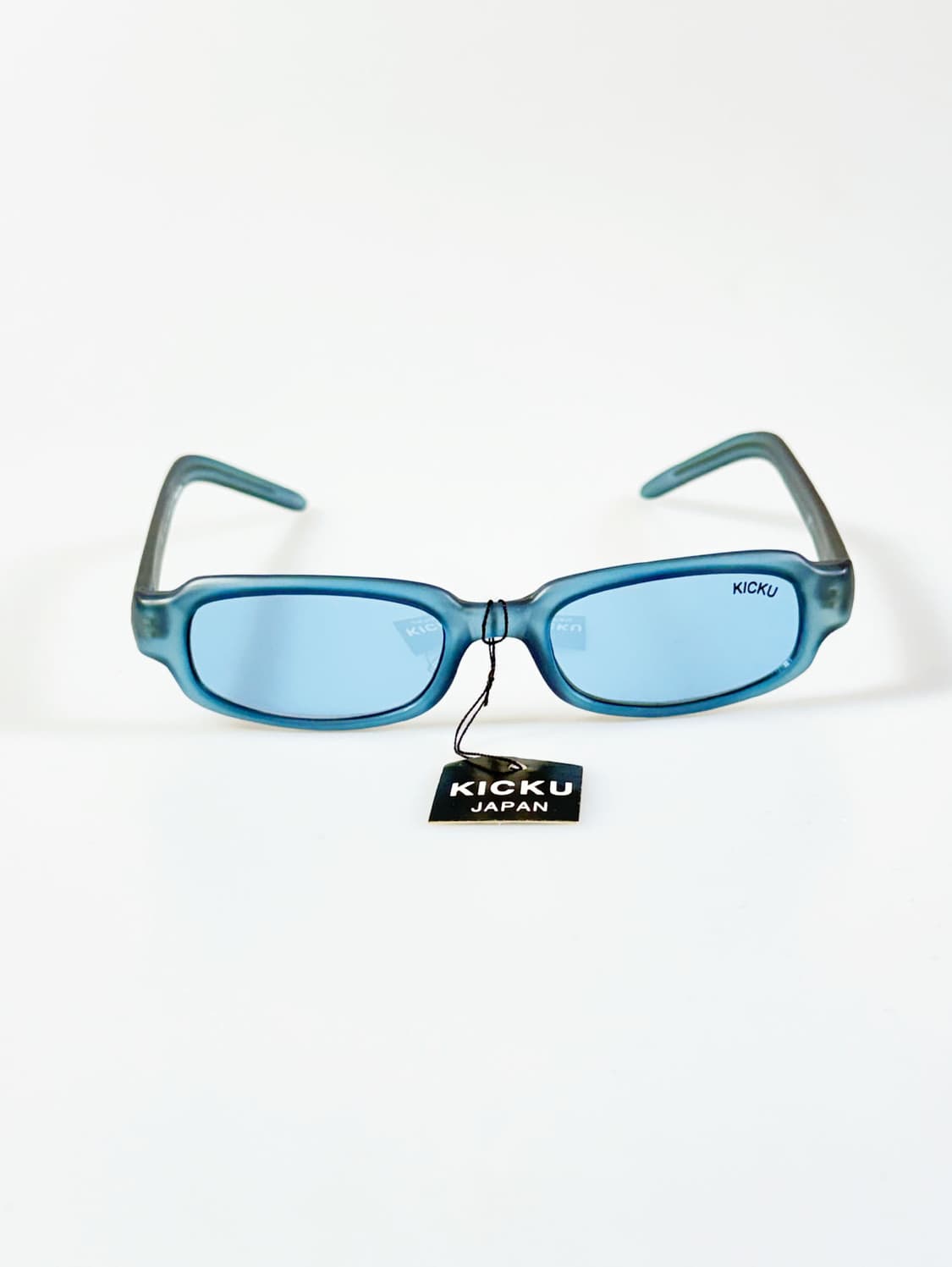90s KICKU JAPAN 블루 스퀘어 뿔테 빈티지 틴트 선글라스 상품이미지1