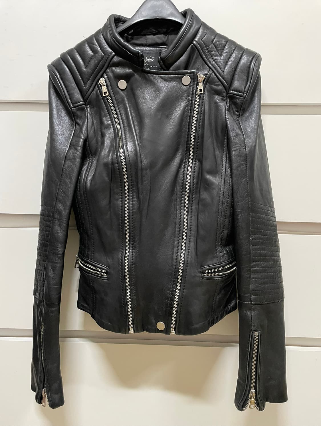 ZARA 자라 양가죽 재킷 블랙 S(44~)사이즈 가죽자켓 상품이미지1