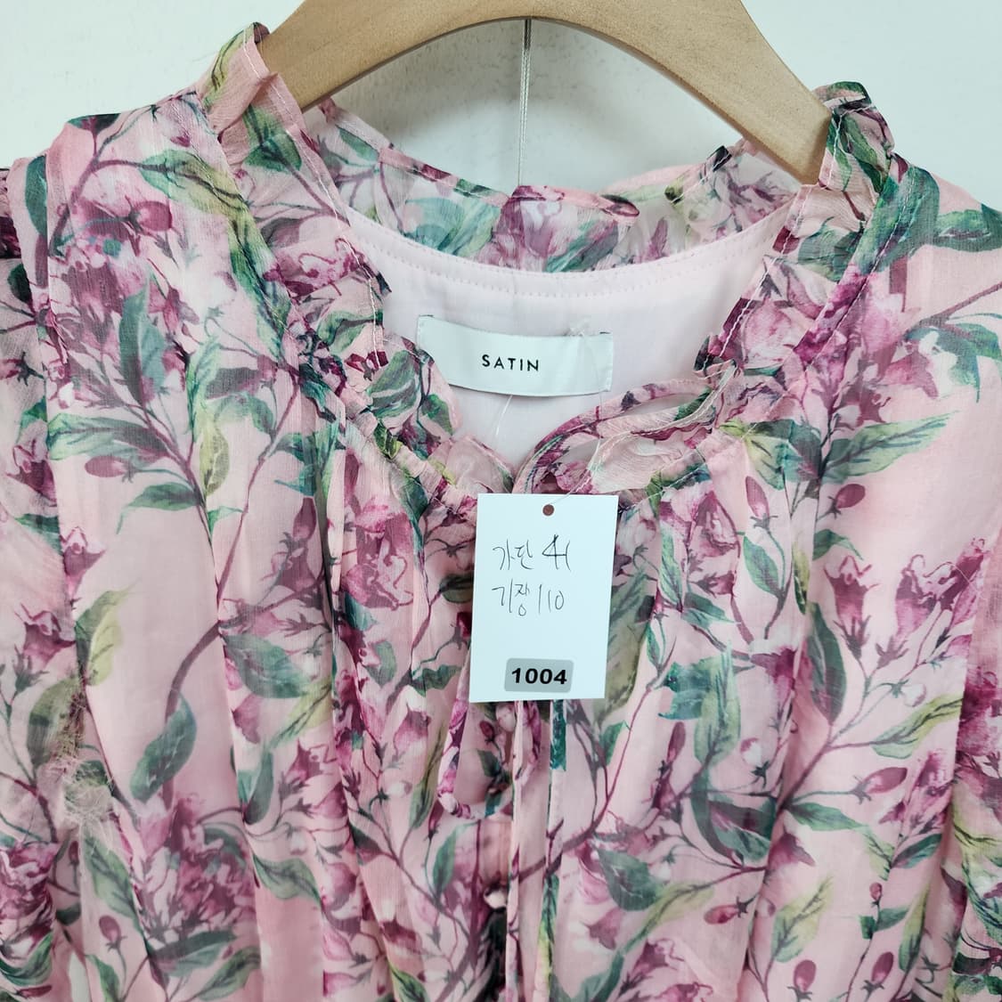 샤틴 플라워 쉬폰 롱 원피스 상품이미지7