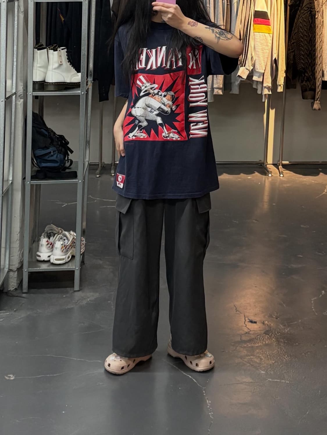 넛메그 USA 양키스 카툰 반팔 A2935 상품이미지1