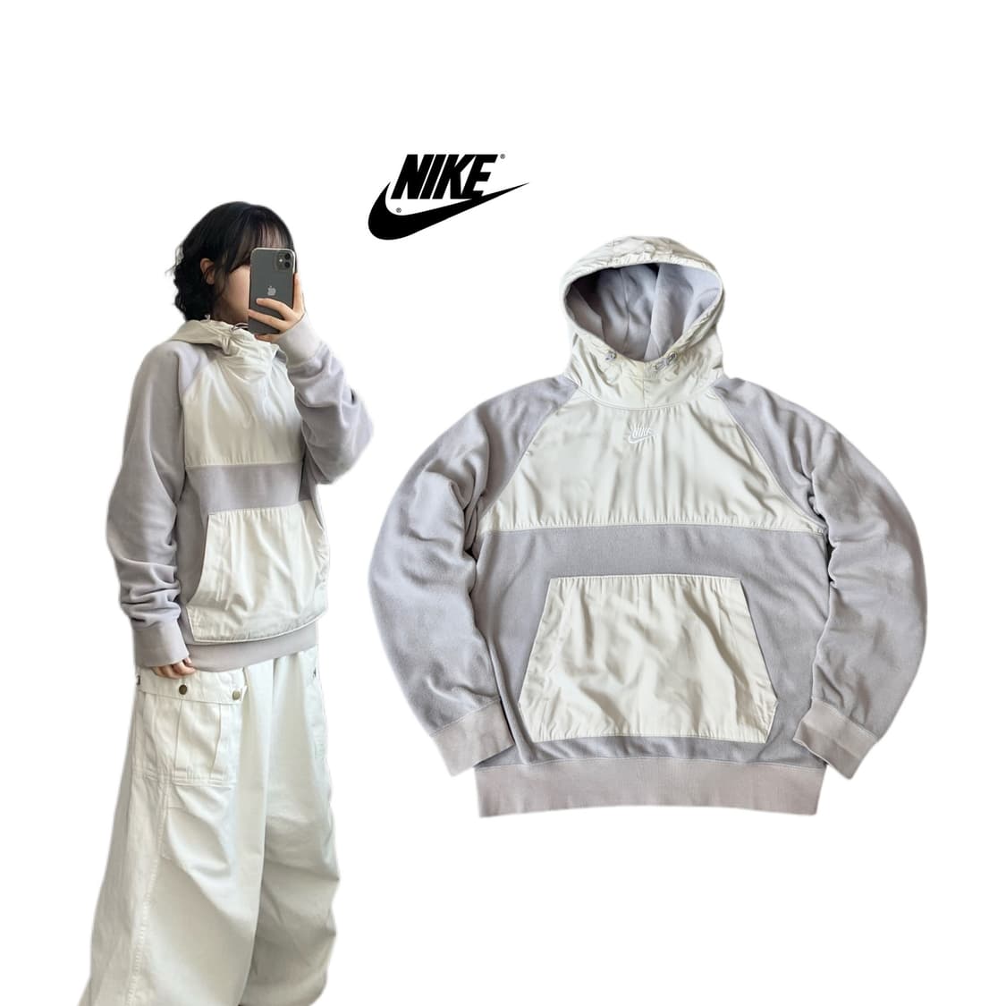 나이키 플리스 우븐 풀오버 후드티 상품이미지1
