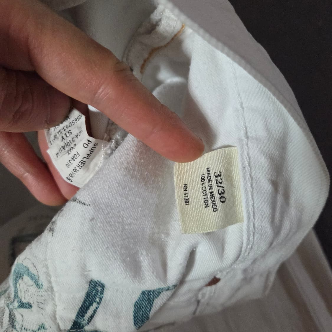 폴로 화이트 데님 팬츠 32-34인치 상품이미지10