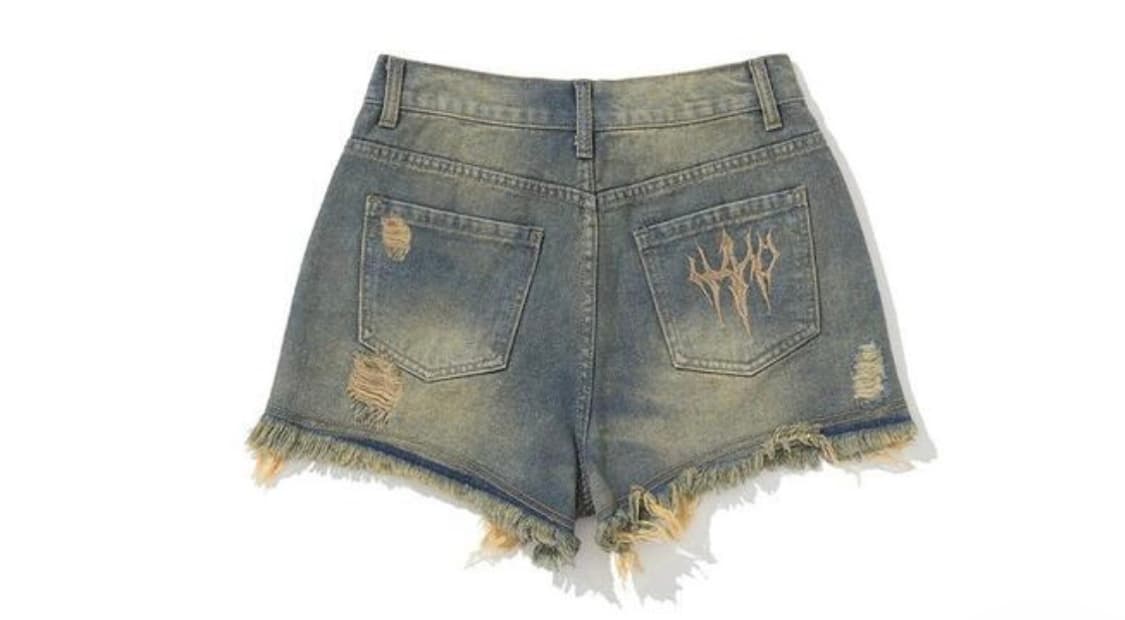 낫포너드 W Trident Logo Micro Denim Shorts 상품이미지2