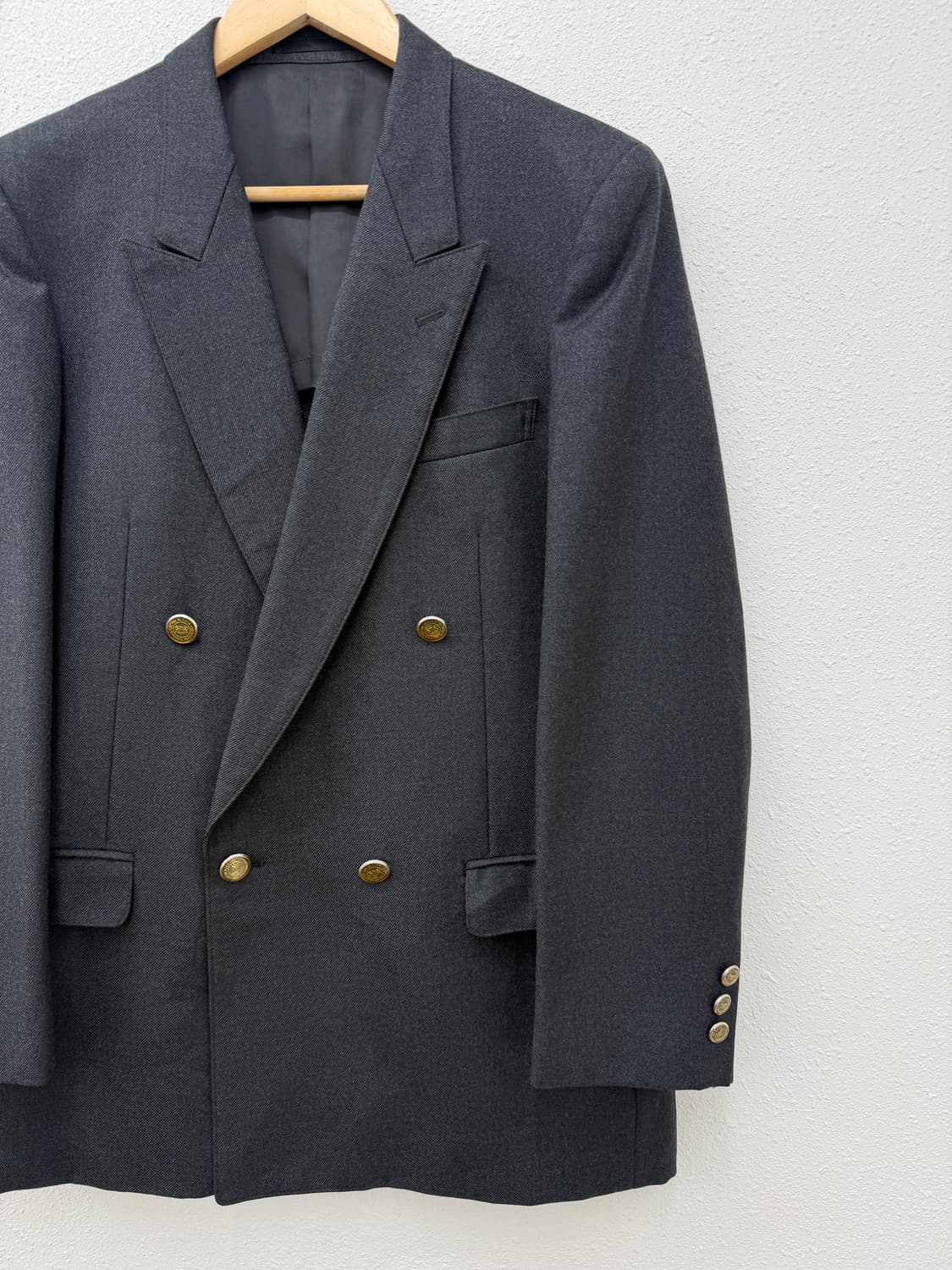 Osk jeff 빈티지 더블 브레스티드 울 블레이저 상품이미지2