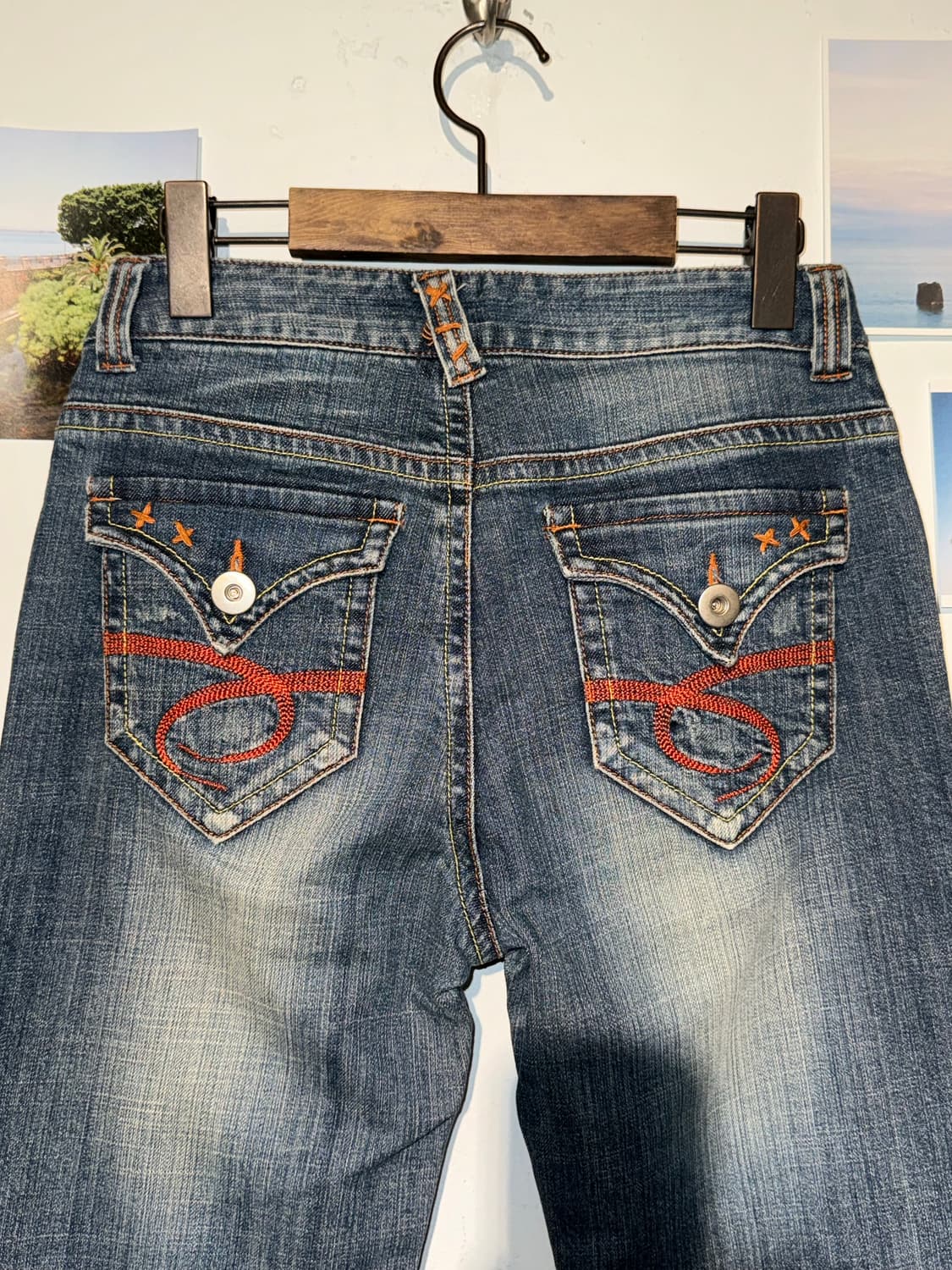 오렌지 스티치 데님 팬츠 상품이미지8