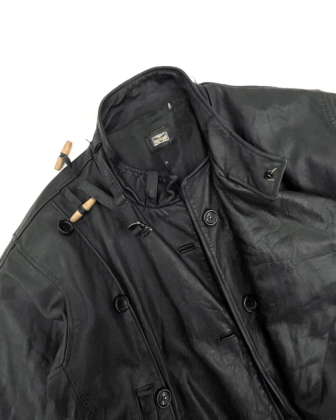 90s 스웨덴군 모터사이클 레더 자켓 리프로덕션 상품이미지5