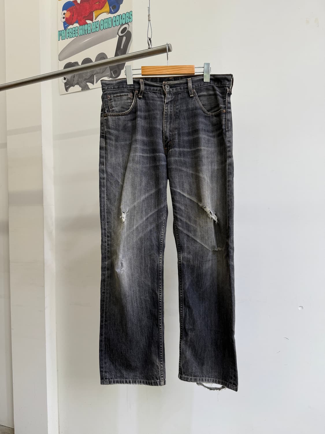 LEVIS 503 (Made in Japan) 흑청 데님 팬츠  상품이미지1