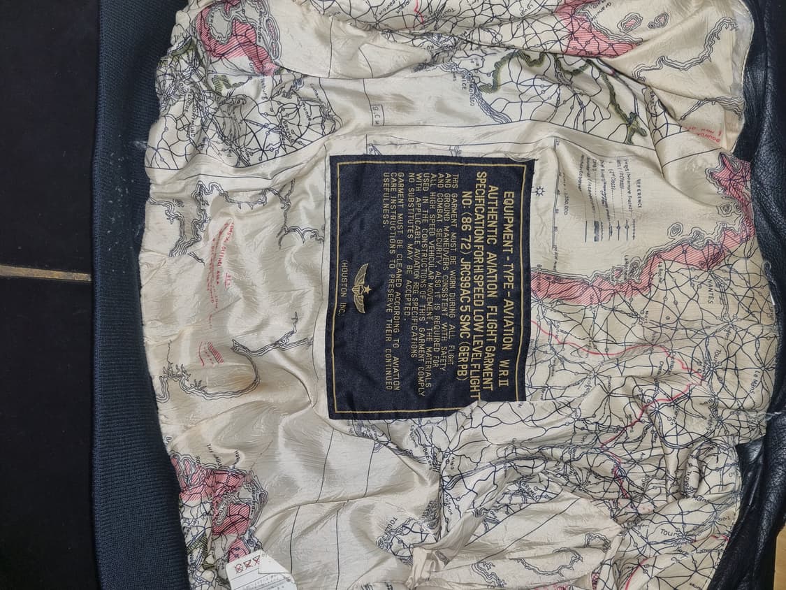 휴스턴 38~40 80s CWU 45/P 플라이트 레더자켓 A2 상품이미지5