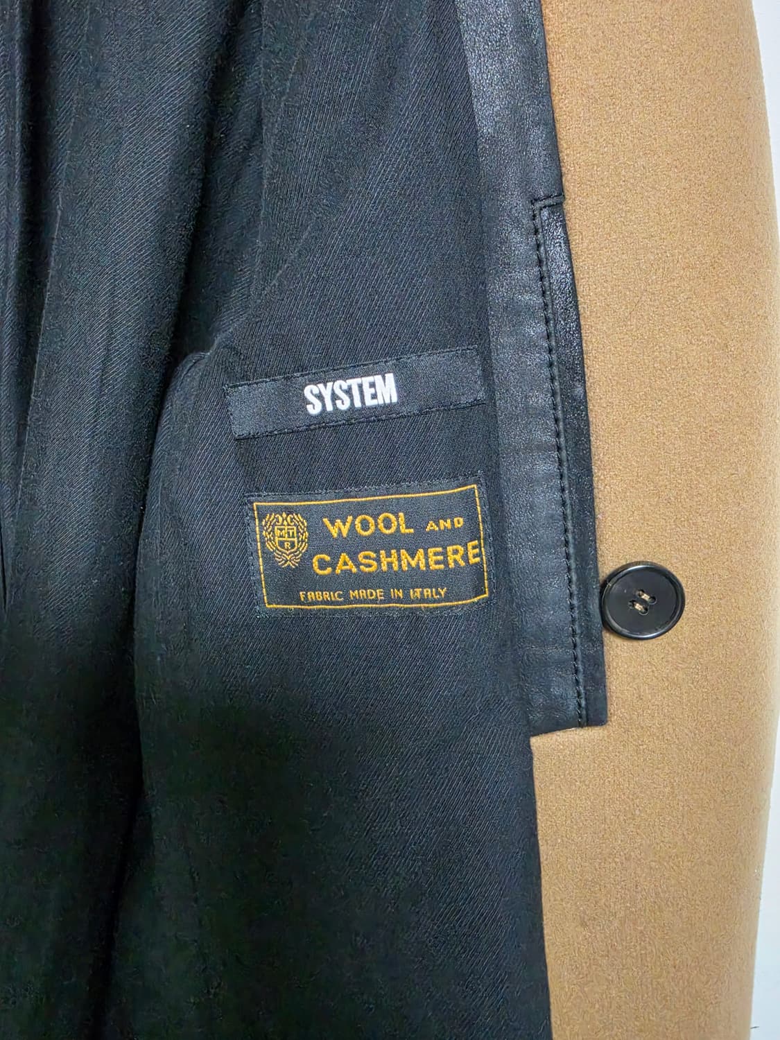 SYSTEM 캐시미어 울 더블 코트 브라운 100 상품이미지5