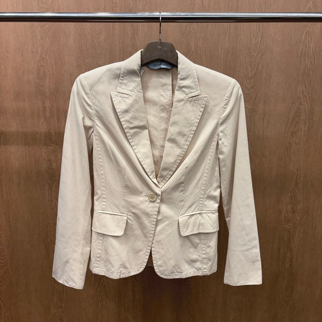 막스마라 스포트막스 코튼 블레이저 싱글 버튼 디테일 레귤러핏 아이보리 상품이미지2