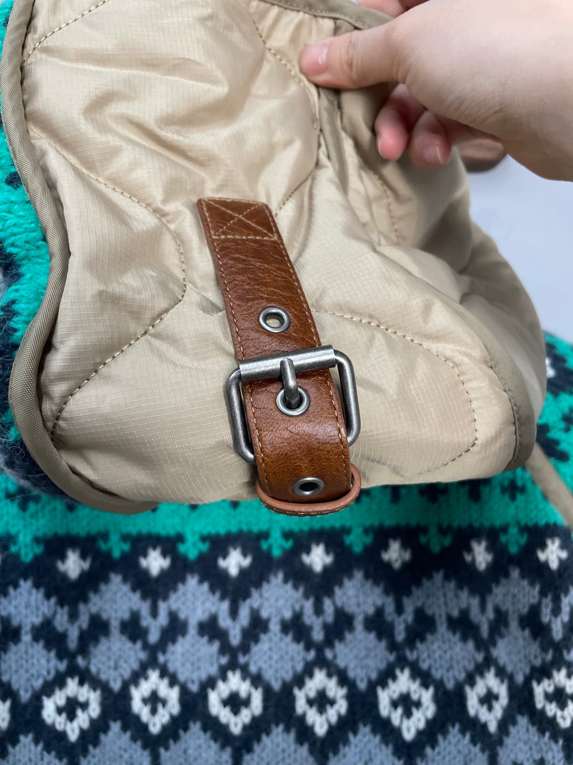 앤더슨벨 니트 패치드 퀄티드 파카 자켓 H2100 상품이미지6