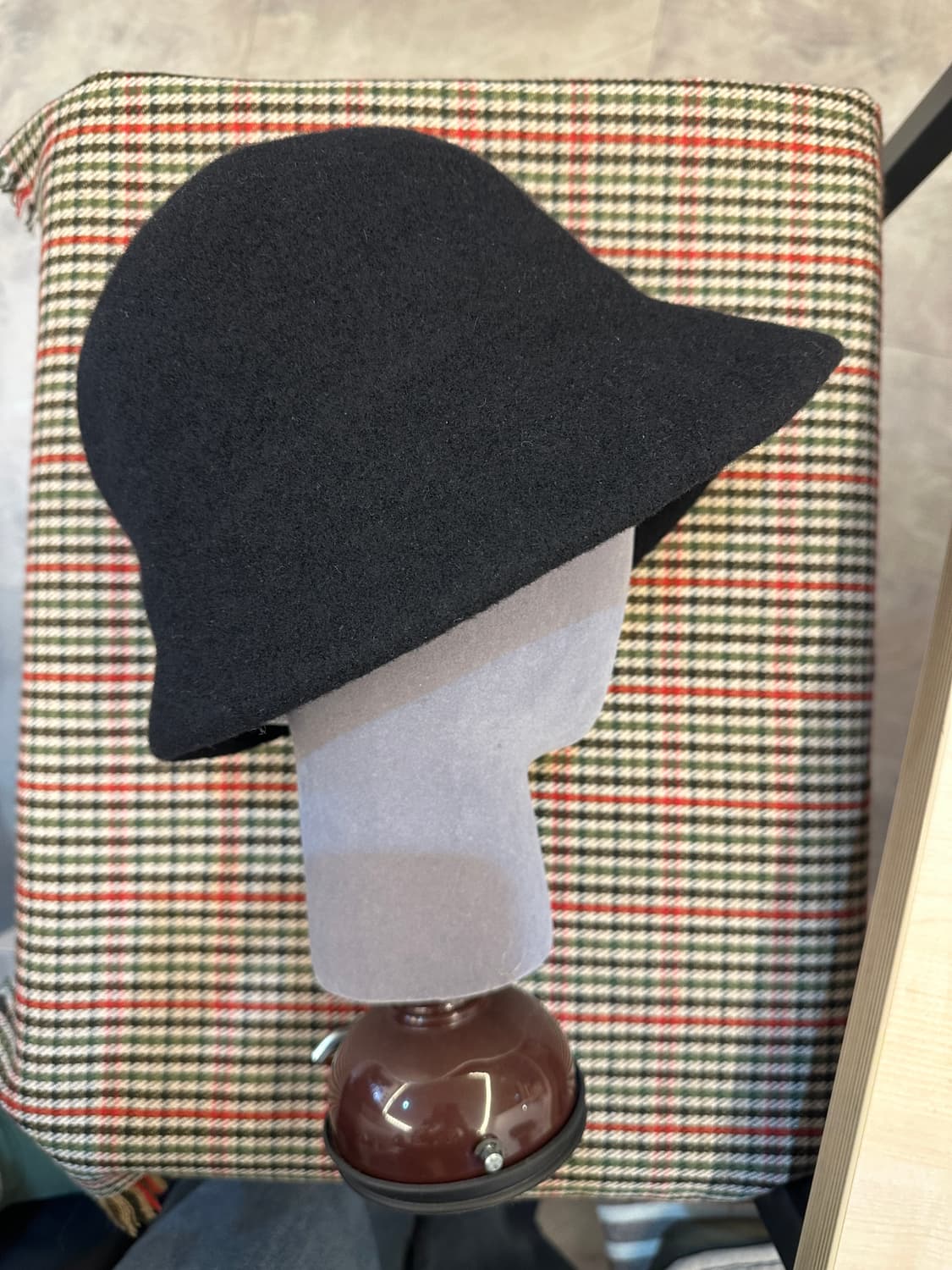 S~M)비비안 웨스트 우드 모 100% 블랙 버킷햇 상품이미지2