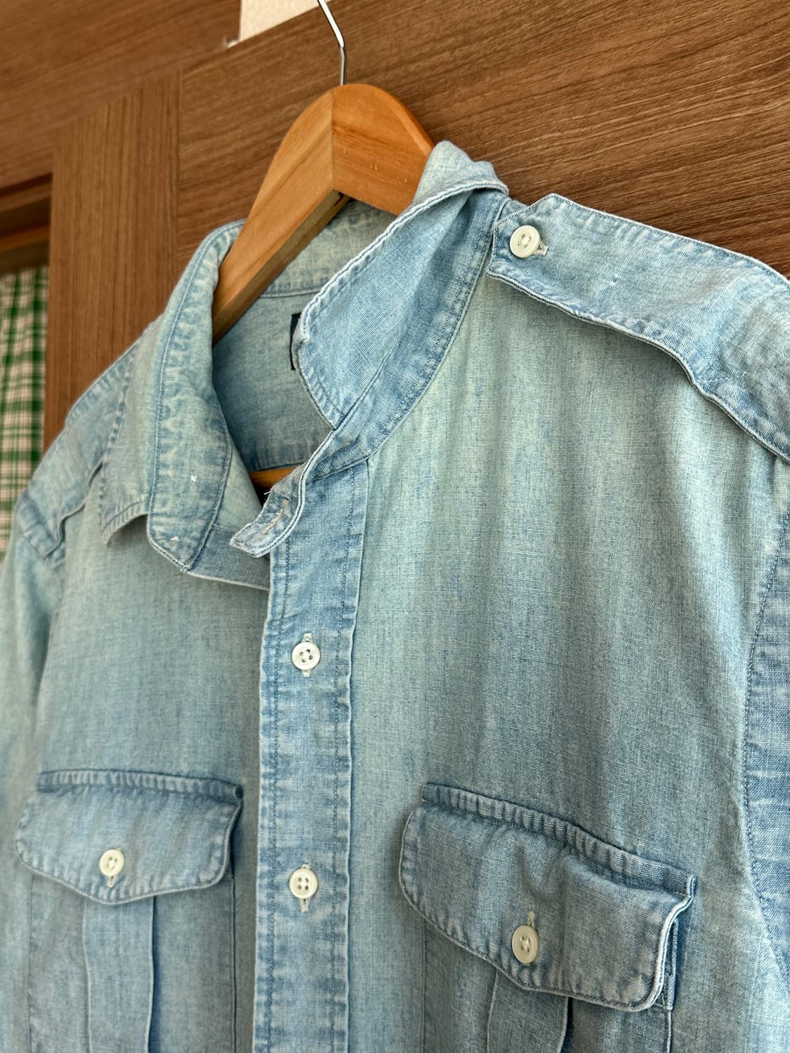 폴로 랄프로렌 투포켓 샴브레이 셔츠 L (95-100) 상품이미지5