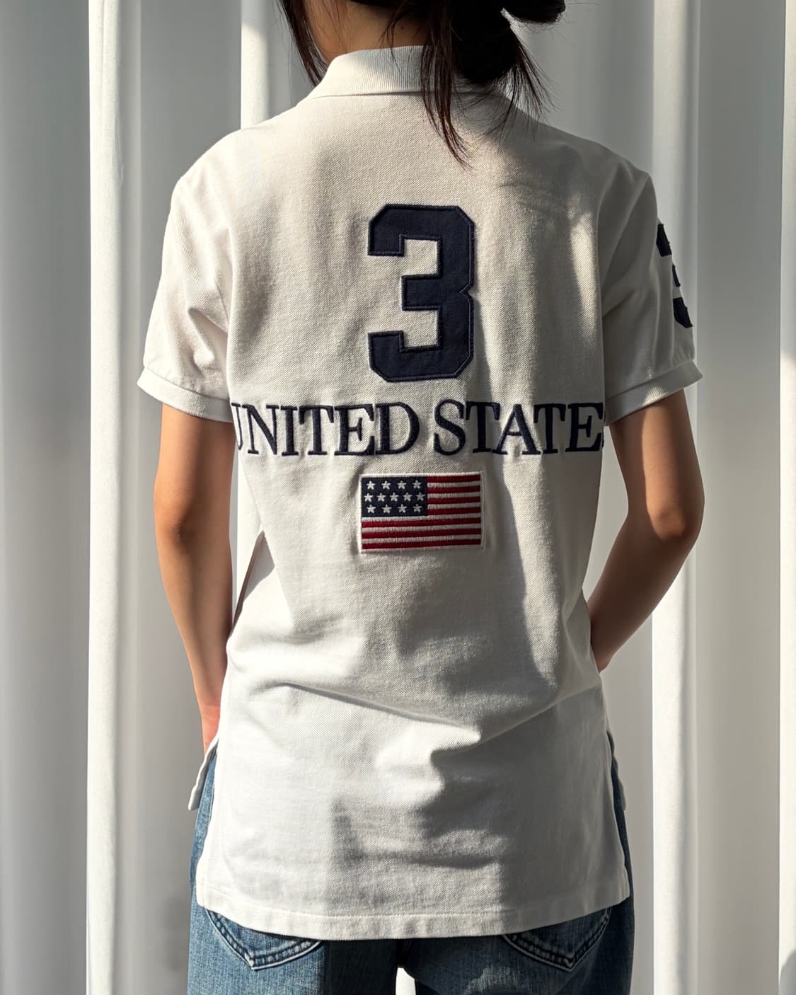 [S]폴로 랄프로렌 빅포니 치프키프 USA 성조기 카라 티셔츠 상품이미지3