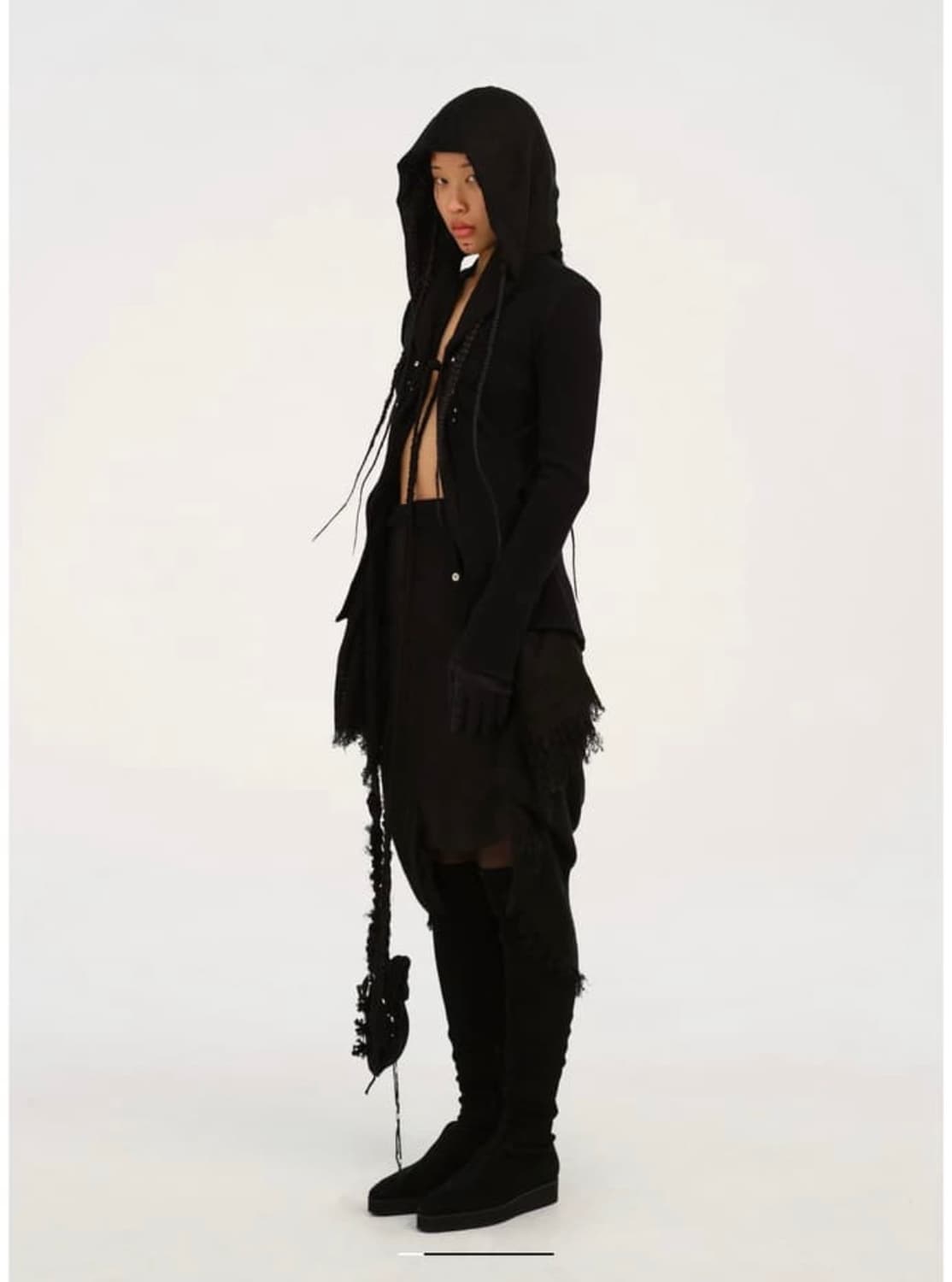 Hyeinseo - Hooded Knit Jacket - 0/1 상품이미지5