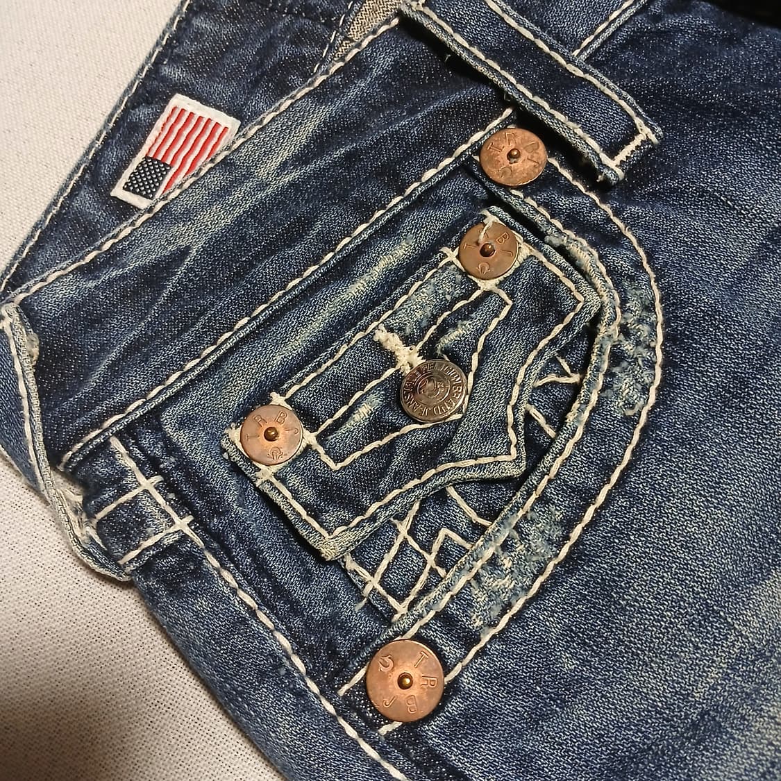 트루릴리전 자수 데님 청바지 스티치 29인치 상품이미지2