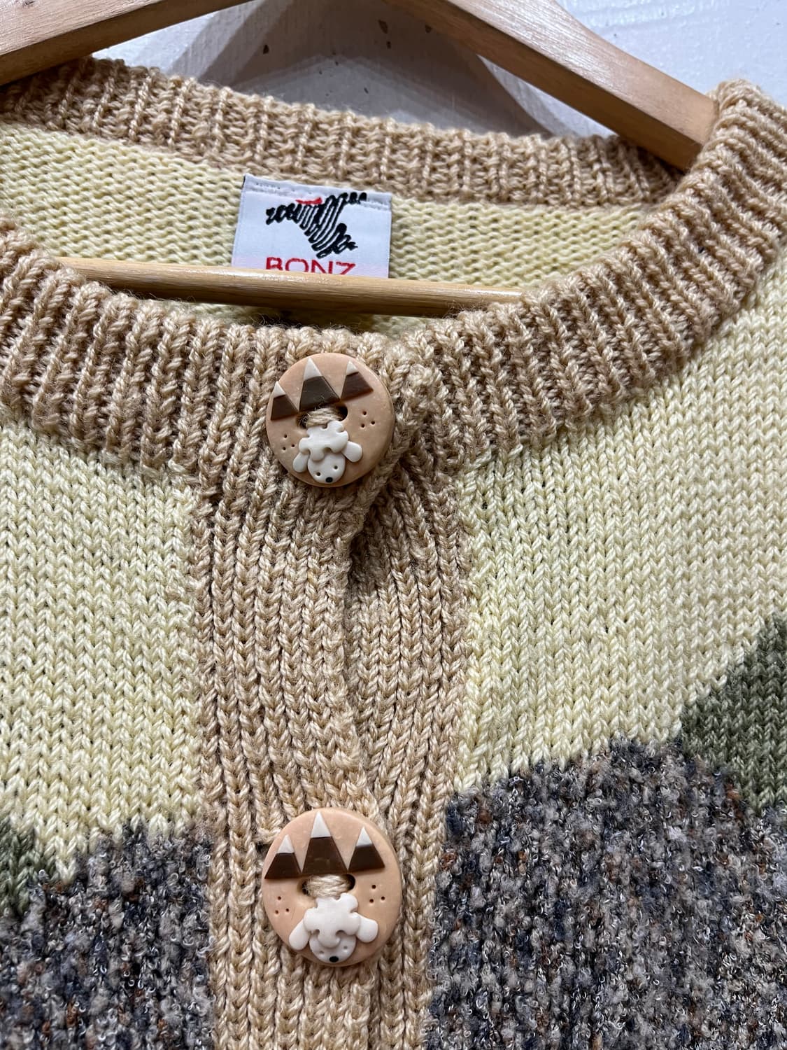 BONZ 뉴질랜드산 핸드메이드 퓨어울 가디건 상품이미지4