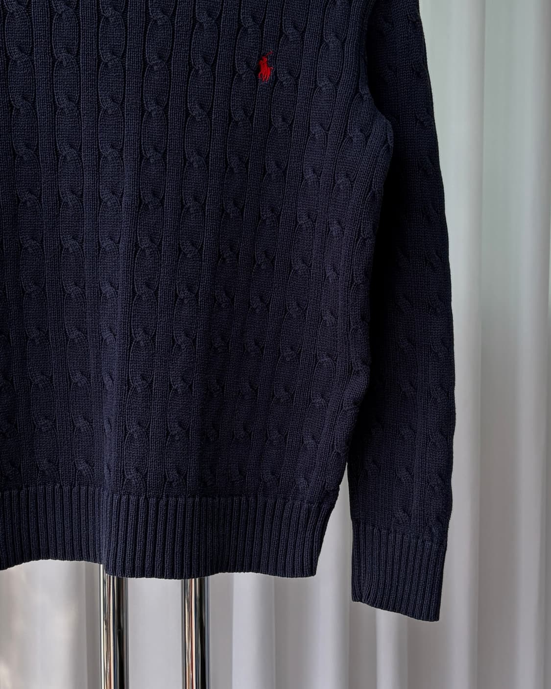 [S]폴로 랄프로렌 꽈배기 케이블 코튼 니트 navy 상품이미지5