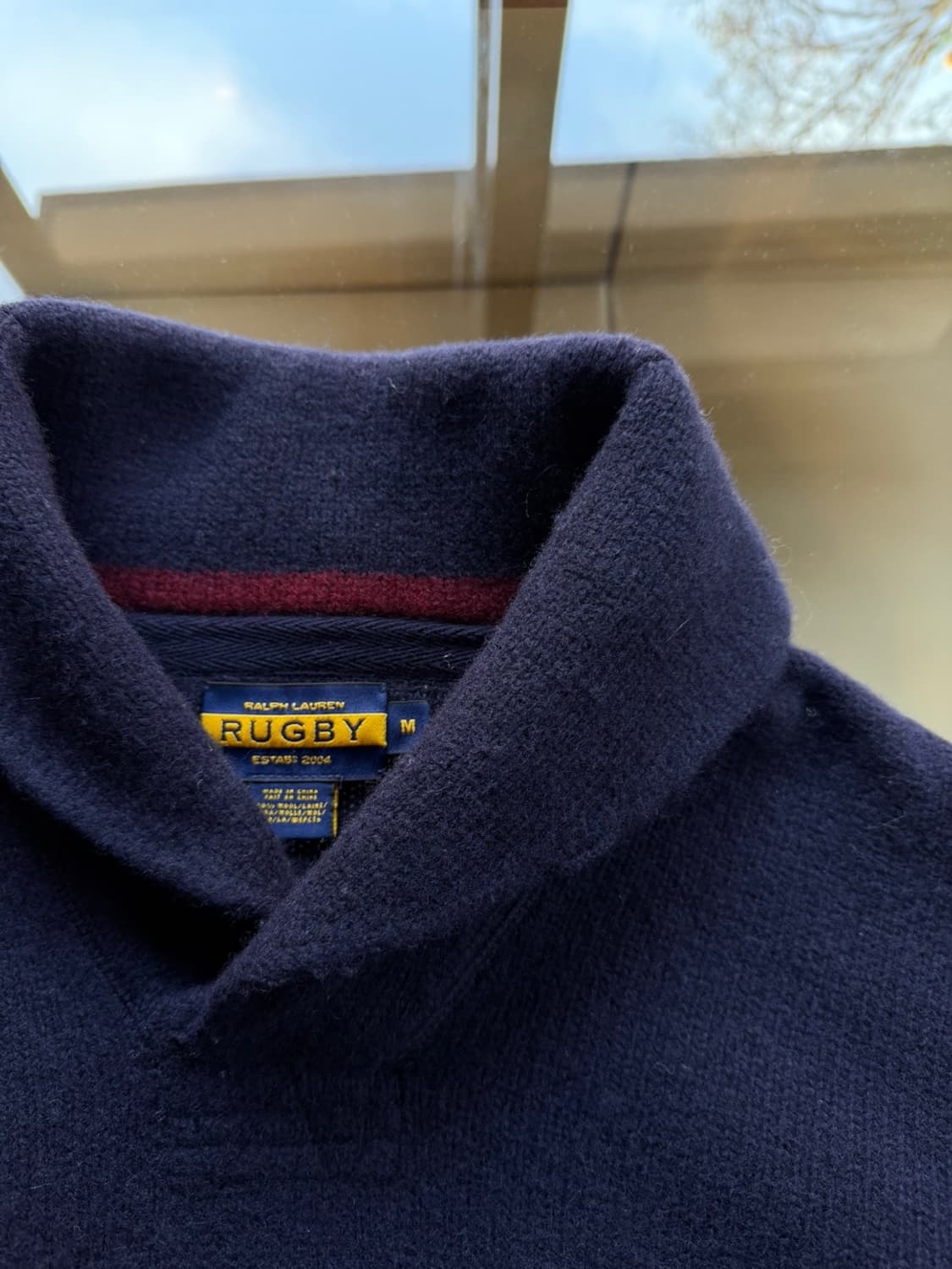 랄프로렌 럭비 숄칼라 니트 슬림100 상품이미지7