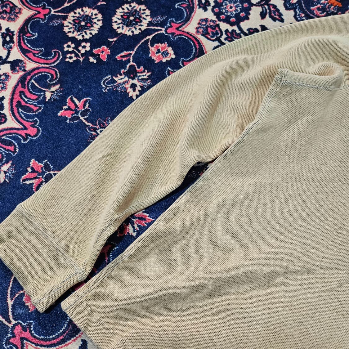 제이크루(J CREW) 빈티지 헨리넥 헤비 코튼 티셔츠 L size 상품이미지3