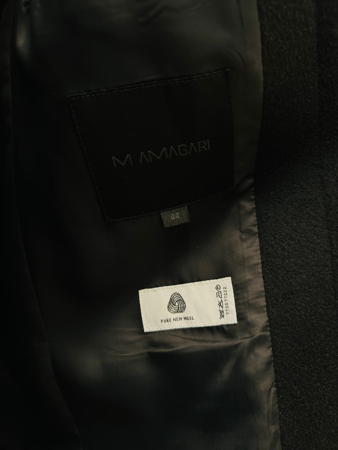 [44] 마마가리 캐시미어 히든 싱글 롱코트 블랙 상품이미지5