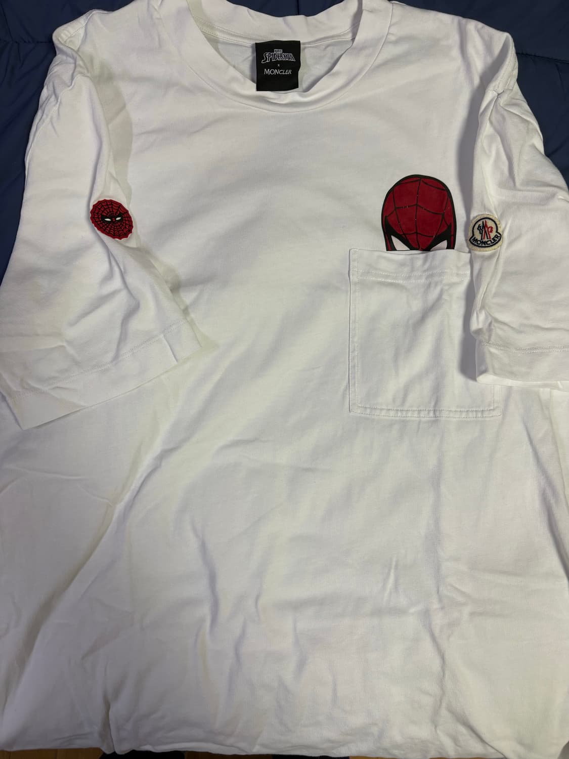 몽클레어 스파이더맨 모티프 티셔츠 화이트 상품이미지3