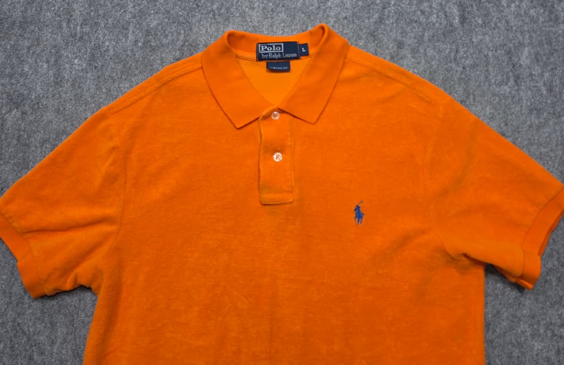 폴로 랄프로렌 커스텀핏 테리 PK 카라 반팔티 L 상품이미지3