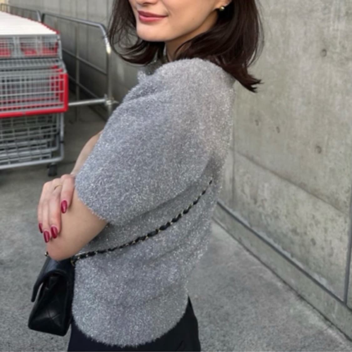 Mecre 글리터 반팔 니트 상품이미지3