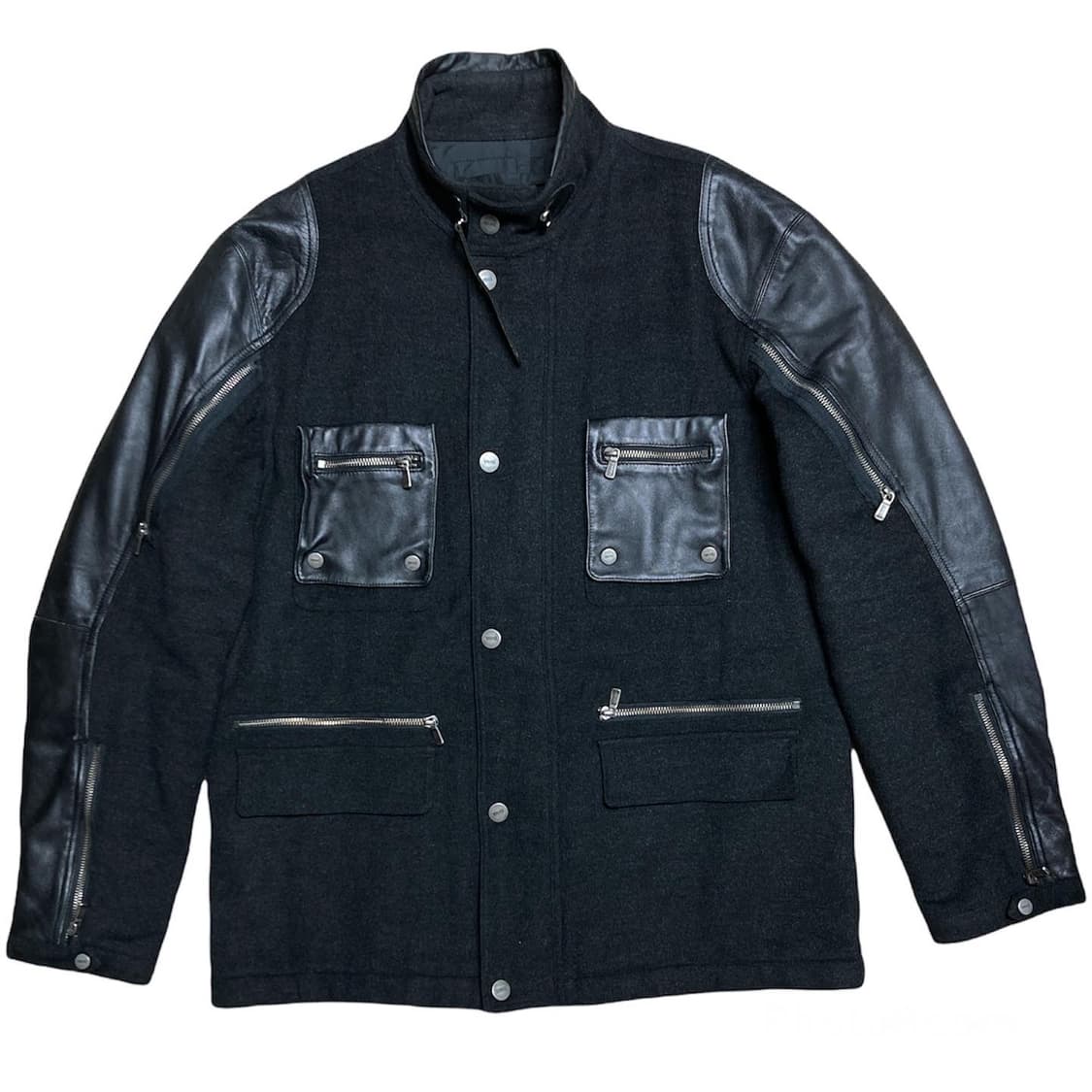 베르사체 컬렉션 레더 캐시미어 자켓 상품이미지1