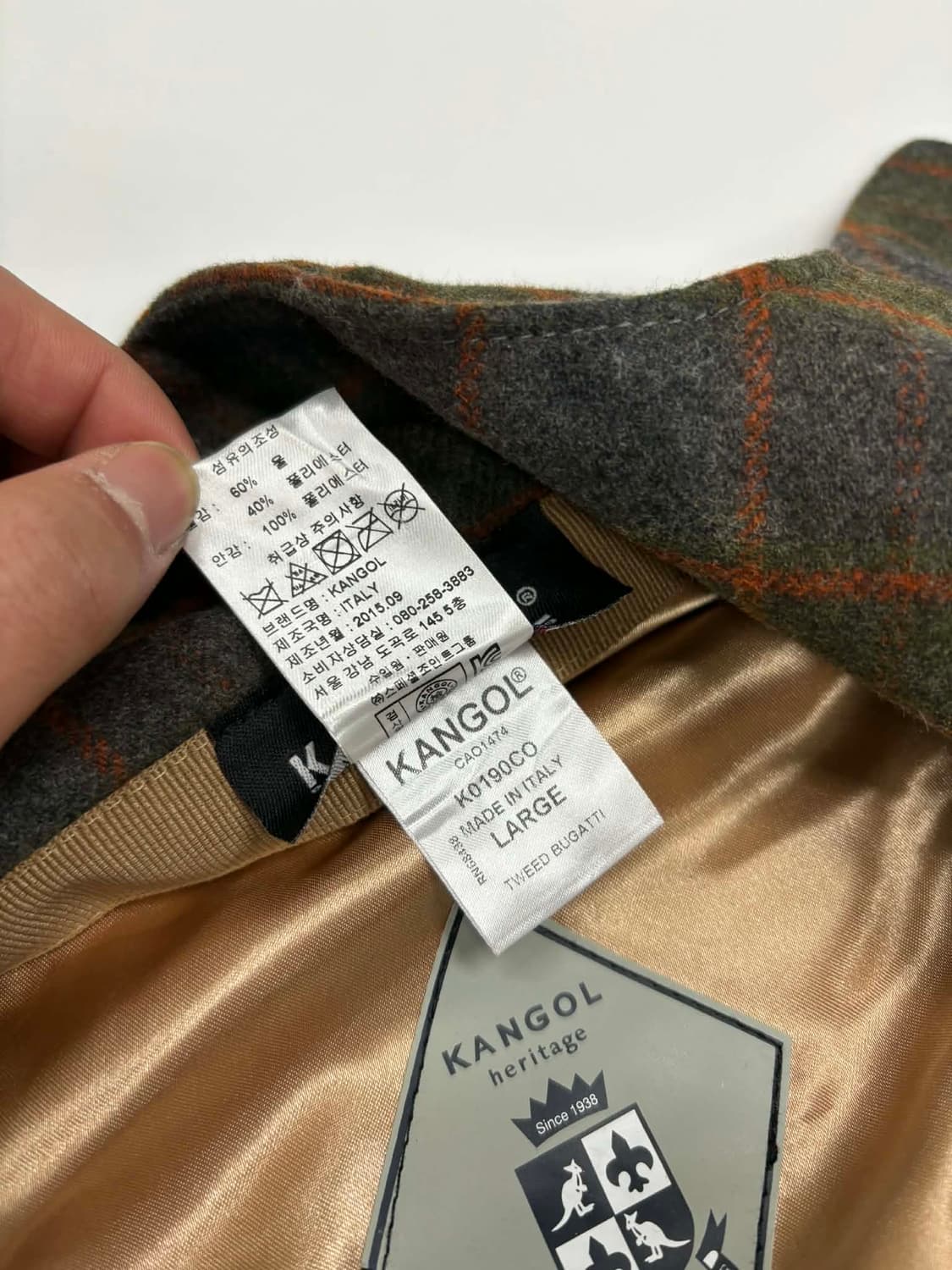 캉골 트위드 부가티 울 이태리 헌팅캡 상품이미지6