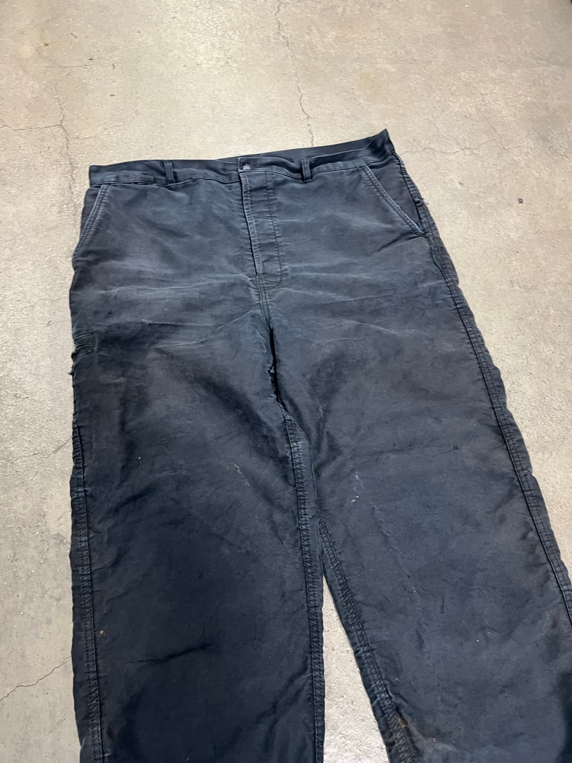 OLD EURO BLACK MOLESKIN 빈티지블랙몰스킨워크팬츠 상품이미지5