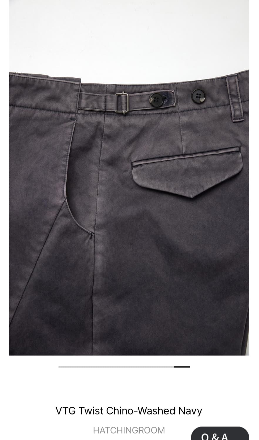 [4] 해칭룸 VTG Twist Chino 치노- Washed Navy 상품이미지9