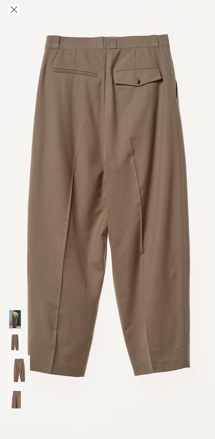 자라 x 윌리 차바리아 플리츠 수트 트라우저 카멜 상품이미지2