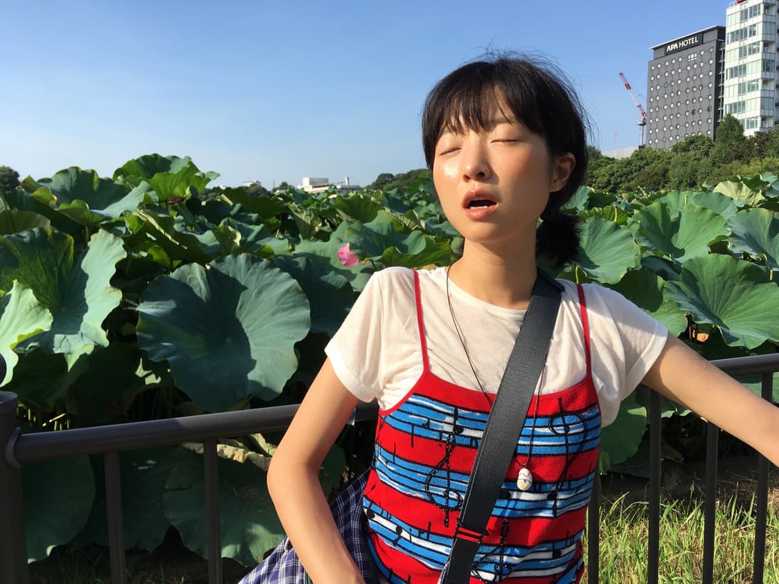 빈티지 스트라이프 음표 나시 상품이미지1