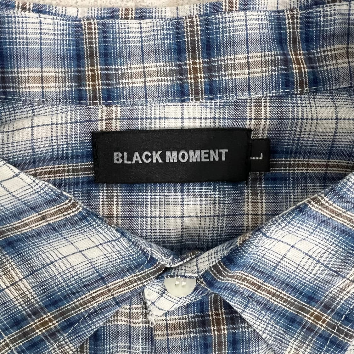 블랙 모먼트 체크 셔츠 상품이미지3